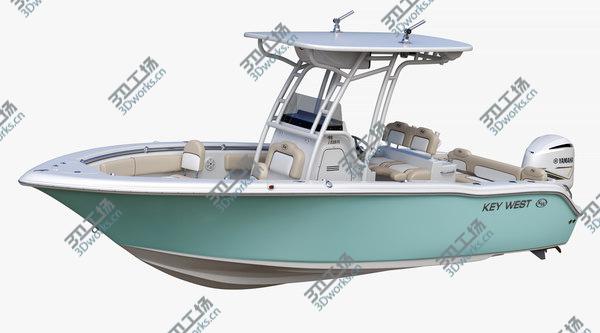 images/goods_img/20210312/Key West 239FS Fishing Boat and Yamaha 5.3L V8 F350C Engine 3D model/2.jpg